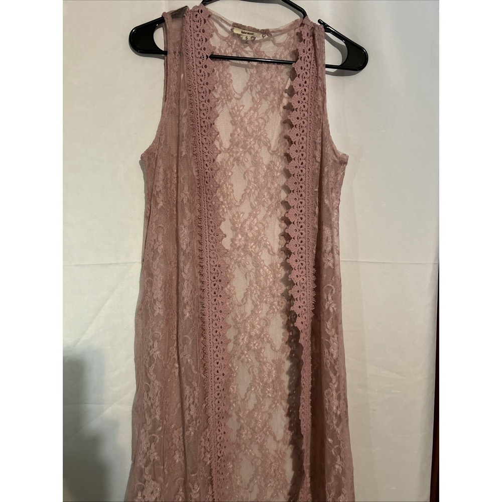 Taylor Street Rose Lace Boho Romantic Kimono Cardigan Duster Size S